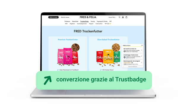 risultati ottenuti con Trusted Shops di Fred&Felia