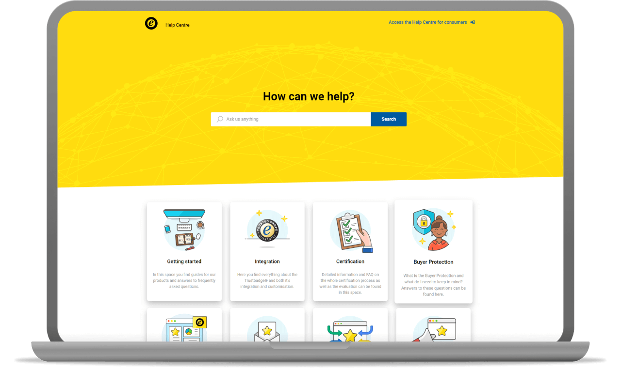 Trusted Shops Help Center homepage