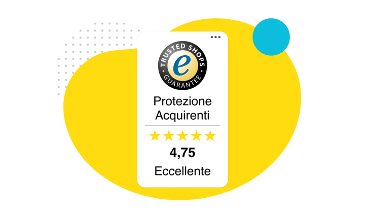 il trustbadge con il sigillo di qualità di trusted shops