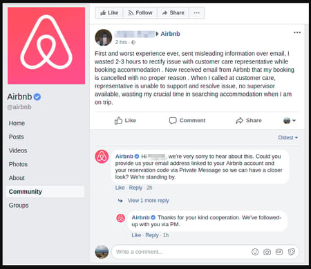 esempio domanda e risposta su airbnb