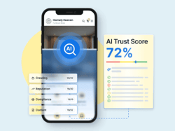 AI TRUST AUDIT visibile su uno smartphone