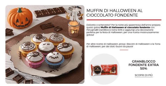 muffin al cioccolato perugina a tema halloween