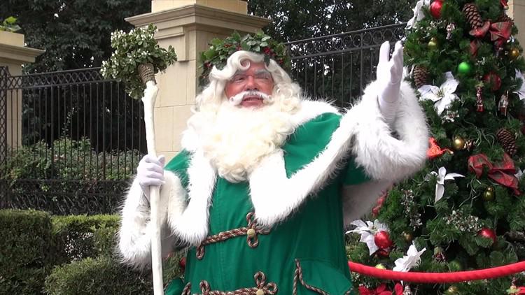 Babbo Natale vestito di verde