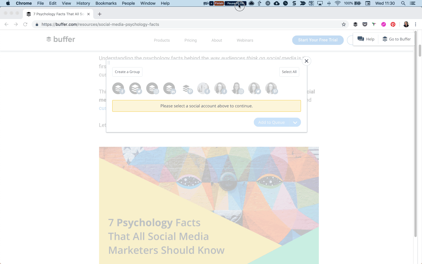 Esempio d'uso Buffer